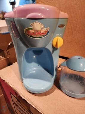 Play at Home Kids Toy Coffee Maker - Blue & Pink
